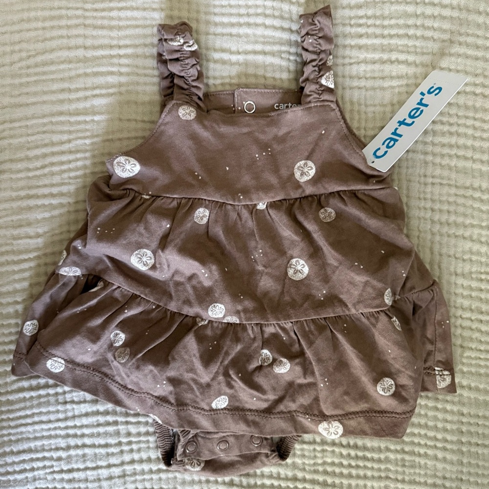 Carter's 3m Brown Sand Dollar Dress